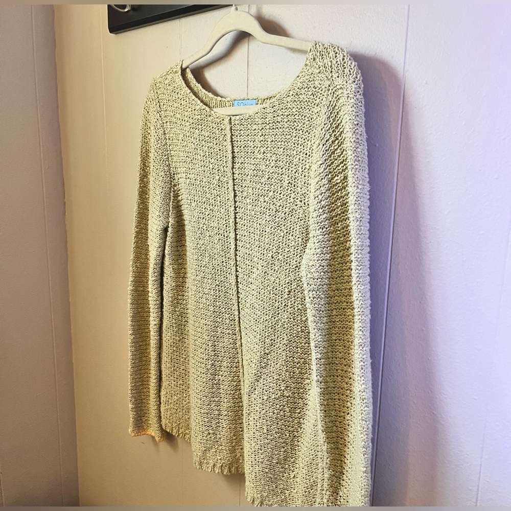 Yellow Sweater with Orange Trim